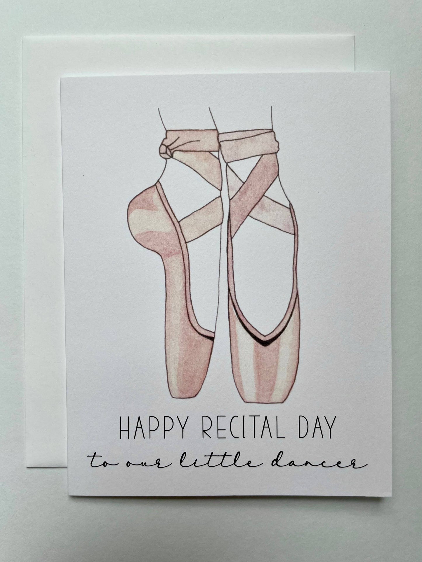 Happy Recital Day to Our Little Dancer - Ballet - Watercolor Greeting Card