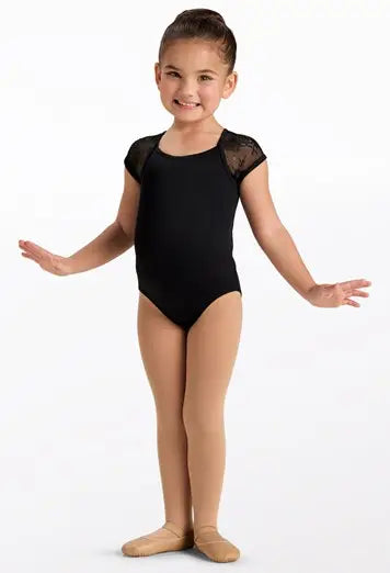 Kids Lace Cap Sleeve Leotard