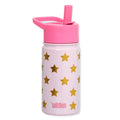 Pink and Gold Stars 14 oz Steel Bottle