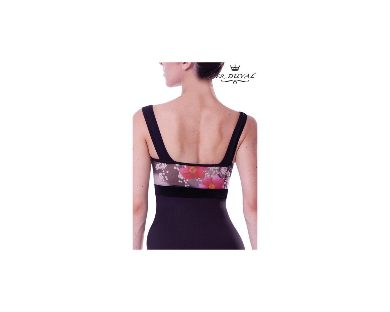 Glenda Mesh floral print leotard