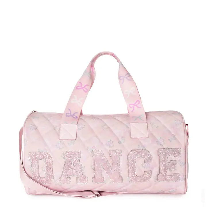 Floral Bow Quilted DANCE Duffle