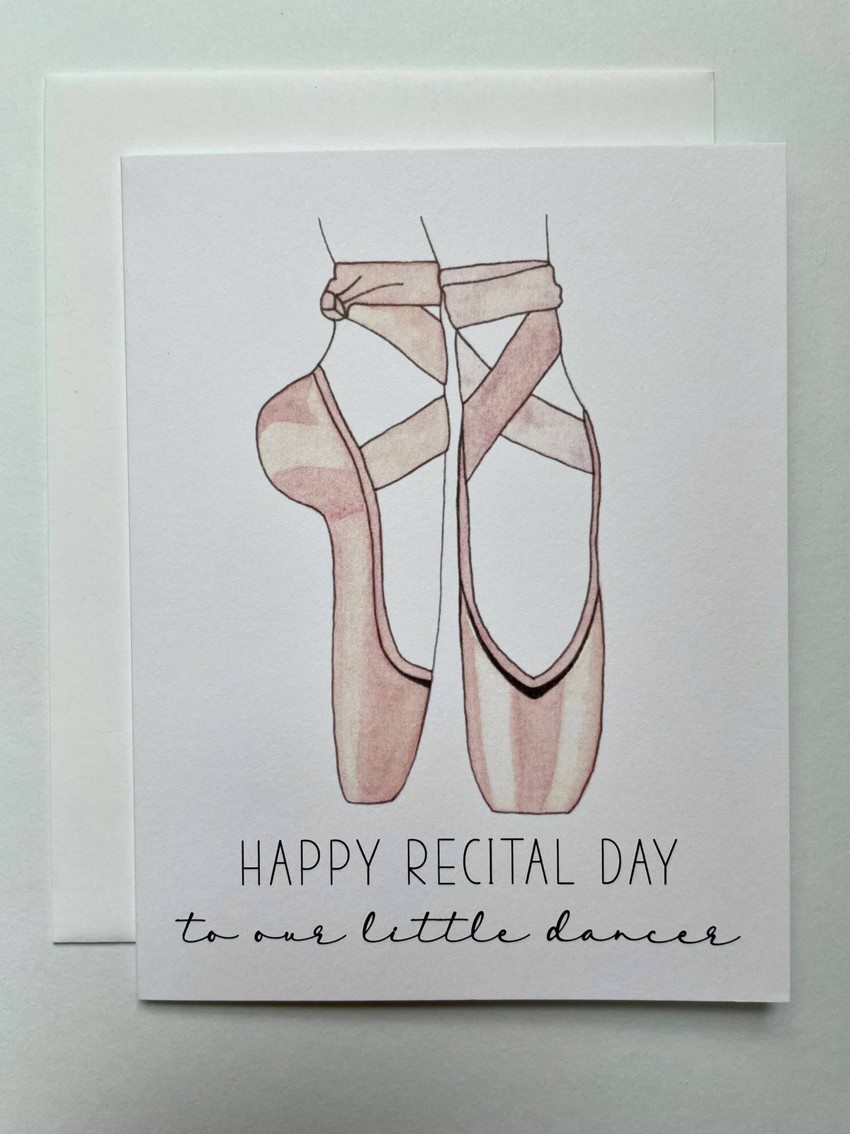 Happy Recital Day to Our Little Dancer - Ballet - Watercolor Greeting Card