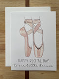 Happy Recital Day to Our Little Dancer - Ballet - Watercolor Greeting Card