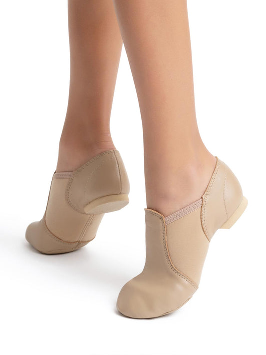 Capezio Slip-on Jazz Shoe (youth) - Black & Caramel
