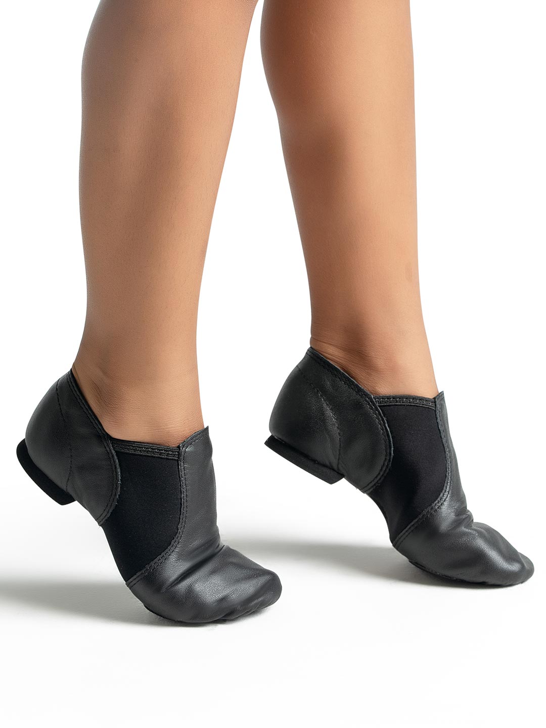 Capezio Slip-on Jazz Shoe (youth) - Black & Caramel