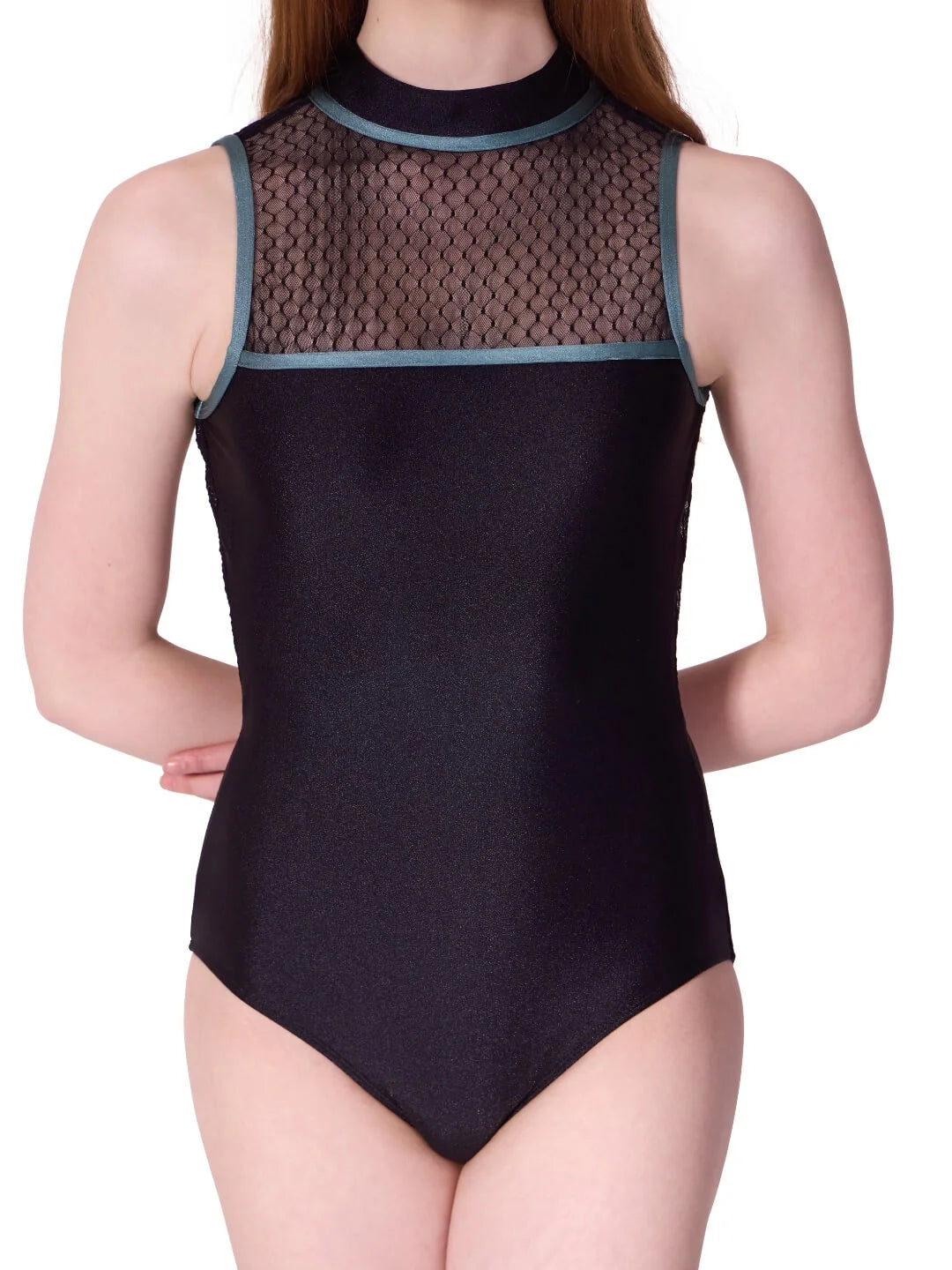 Enchanted Contrast Beloved Mock Neck Leotard