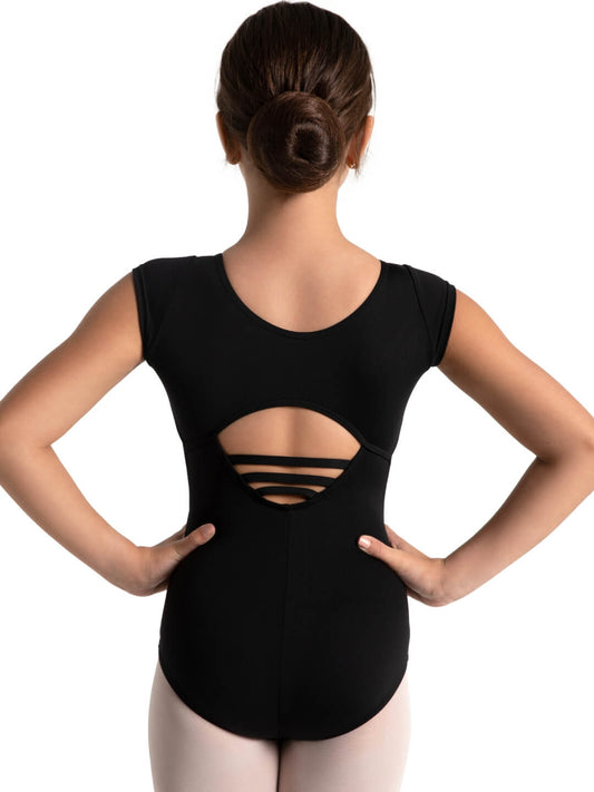 High Neck Cap Sleeve Leo