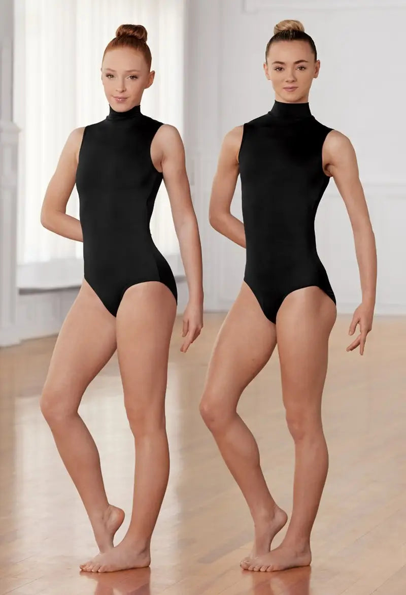 Mock neck Sleeveless Leotard